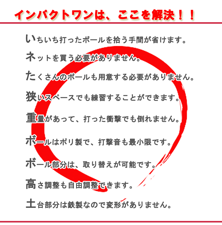 インパクトワンはここを解決